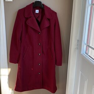 CAbi Deep Red Trench Coat